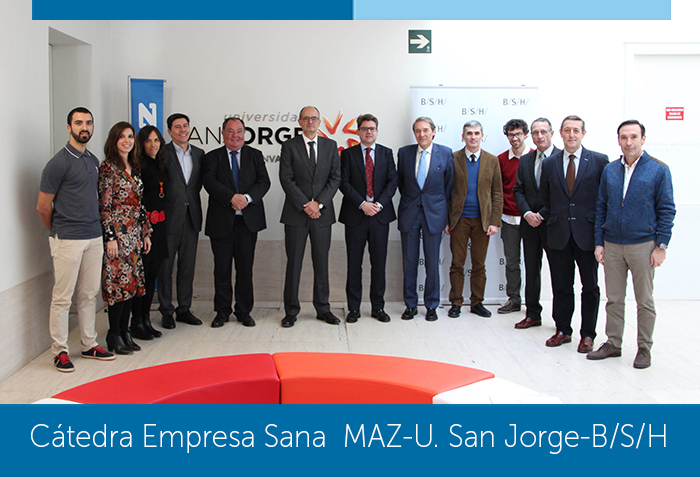 MAZ, BSH y Universidad San Jorge renuevan la Cátedra Empresa Sana