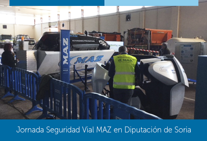 Los trabajadores de la Diputación de Soria reciben formación sobre seguridad vial a través de los simuladores de MAZ