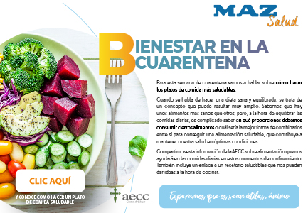 Alimentación saludable en cuarentena (Coronavirus COVID-19)