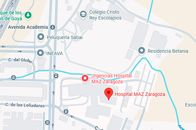 Mapa del Hospital MAZ Zaragoza