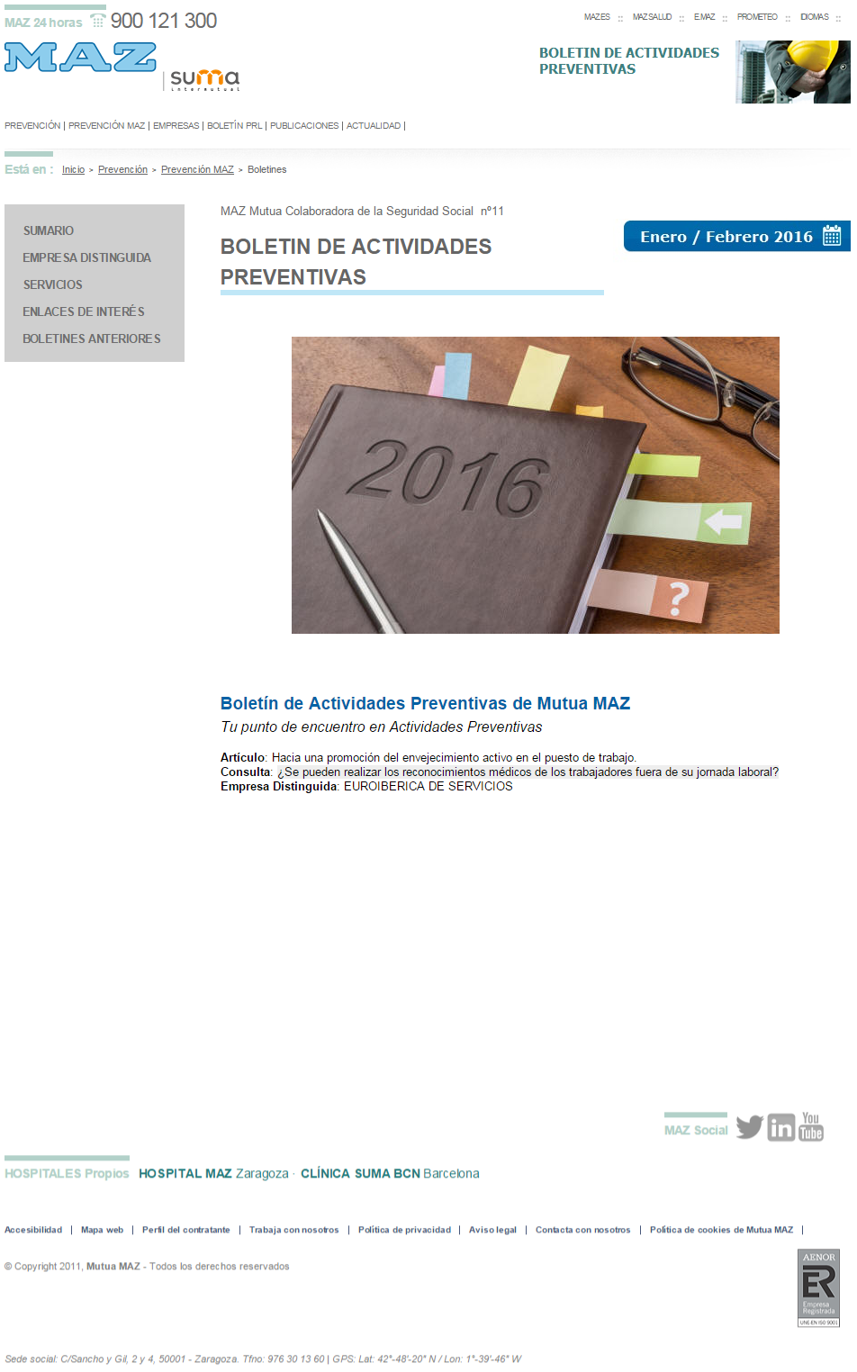 Boletín PRL - Nº 30 - Enero 2016
