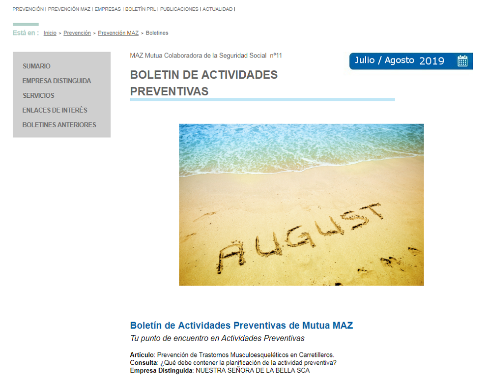 Boletin PRL - Nº 45 - Julio 2019